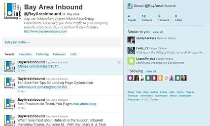 Twitter Business Page-Bay Area Inbound
