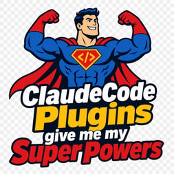 Superman in His Cape with Words
