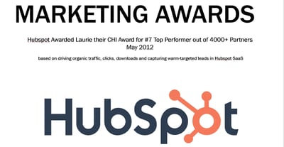 hubspot chi award 2012 number 7 out of 4,000 partners